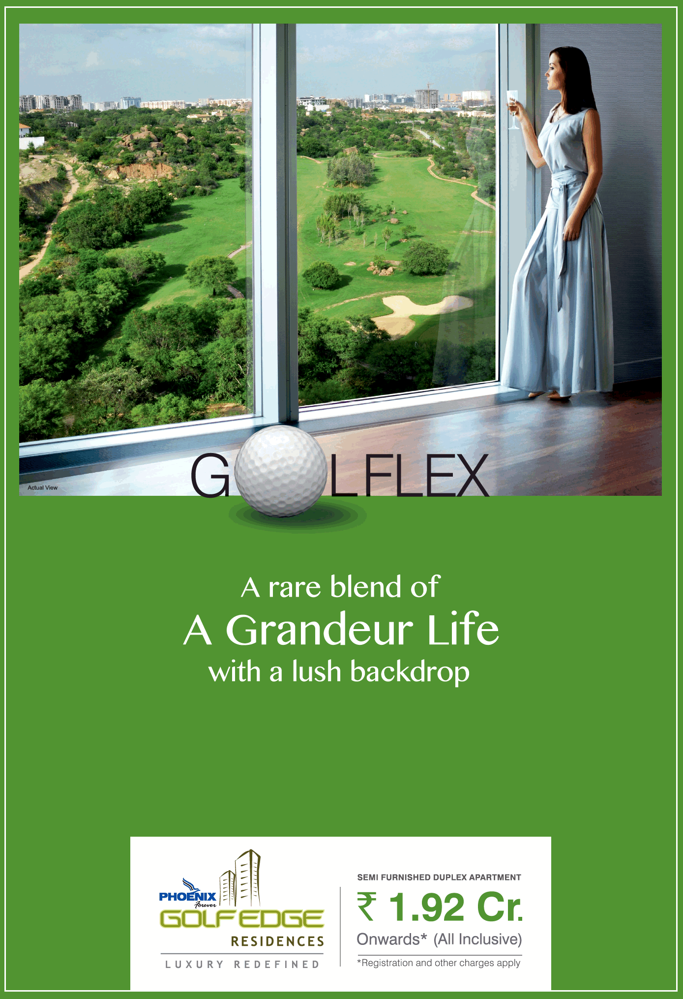 Book semi furnished duplex apartments at Phoenix Golf Edge in Hyderabad Update